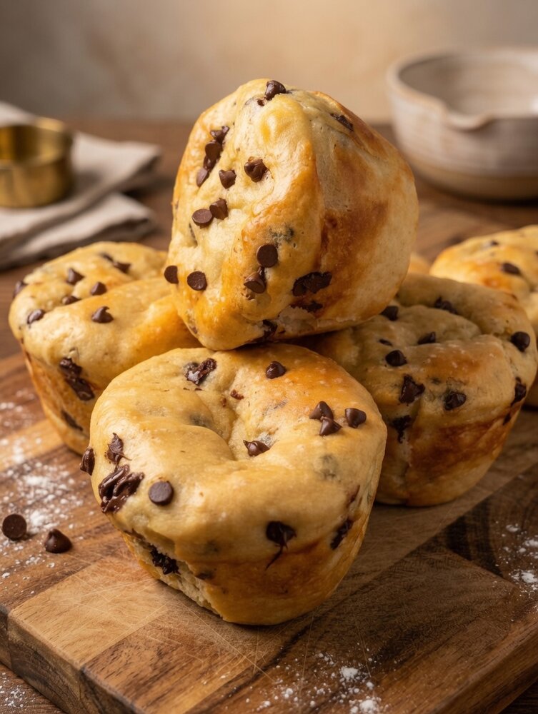 Baked Gains funfetti protein muffins in morning light